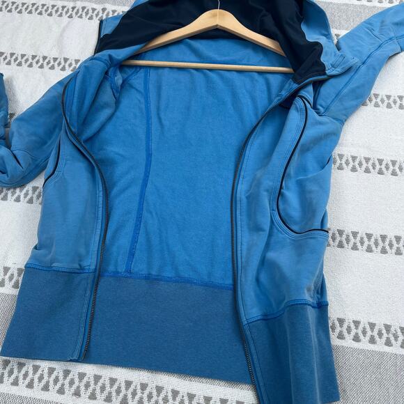 Lululemon Scuba Hoodie Full Zip Jacket Women's 6 Blue Thumbhole Contrast Stitch - Picture 10 of 13